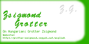 zsigmond grotter business card